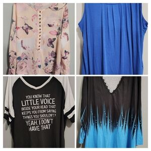 4 Women's Tops 5XL Bundle